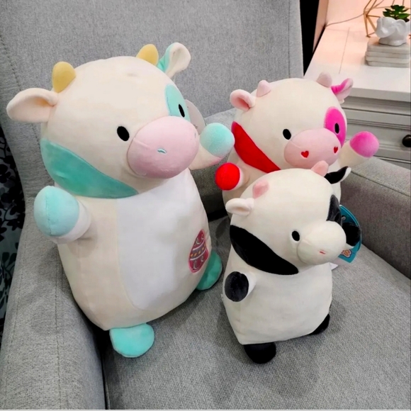 BNWT~ 10 " Connor, 12" Caedyn & 14" Belana Hugmee Squishmallow Cows 🐄 Bundle - Picture 4 of 10